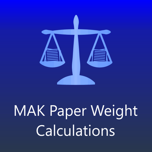 MAK Paper Weight Calculations