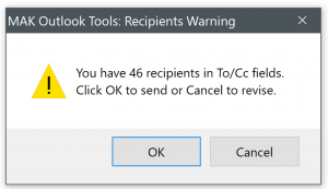 To/Cc warning message in Outlook